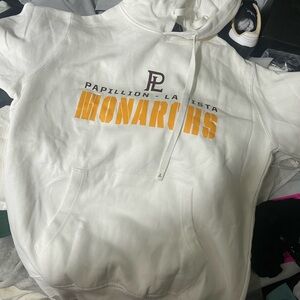 Papillion-La Vista Monarchs White Hoodie
